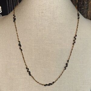 Vintage Monet Gold and Black Necklace
